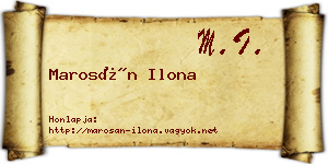 Marosán Ilona névjegykártya