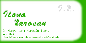 ilona marosan business card